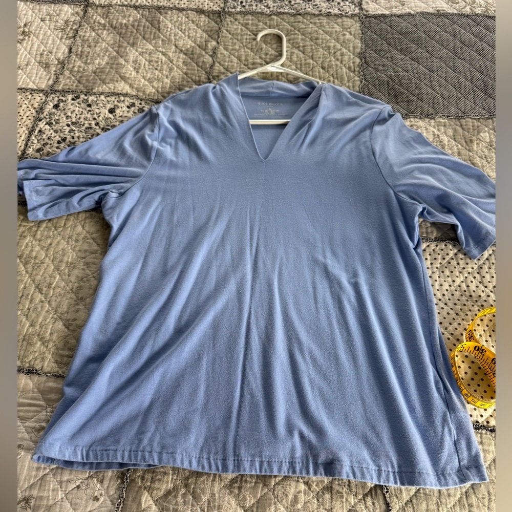 Talbots Light Blue V-Neck Top